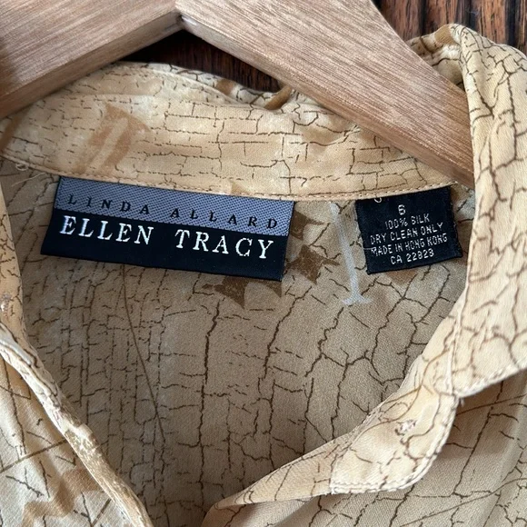 ELLEN TRACY & LINDA ALLARD SILK BLOUSE SIZE 6 - Picture 2 of 4
